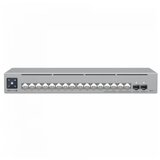 Ubiquiti 16-port, Layer 3 Etherlighting switch with 2.5 GbE, PoE++ output, and versatile mounting options, 4x 2.5 GbE PoE++ ports, 12x GbE PoE+ ports, 2x 10G SFP+ ports, 180W total PoE availability | ePonuda.com