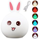  Led rgb punjiva meka dječja svjetiljka na dodir 1200mAh usb zec | shoptok.hr