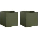  Vrtna saksija 2 kom. Maslinastozelena 45 x 45 x 45 cm | shoptok.hr