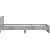  Okvir kreveta s uzglavljem LED siva boja betona 100 x 200 cm | Eponuda.com