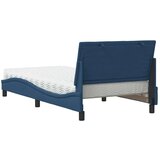  Postelja z vzmetnico modra 100x200 cm blago | Shoptok.si