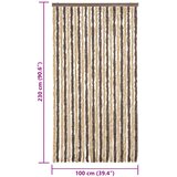  Zastor protiv muha tamnosmeđi i bež 100 x 230 cm od šenila | Eponuda.ba
