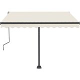  Ročno zložljiva tenda z LED lučkami 300x250 cm krem, (20728989) | Shoptok.si