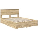  Krevetna konstrukcija s uzglavljem Sonoma hrast 150 x 200 cm | shoptok.hr