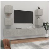  6-dijelni set TV ormarića siva boja betona drveni | shoptok.hr