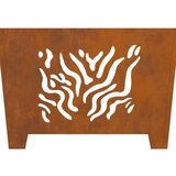 vidaXL Vremensko odporna jeklo/Rjava 60 x 60 x 40 cm Trajno | Shoptok.si