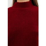 Trendyol Burgundy Soft Textured Basic Knitwear Sweater | Shoptok.si