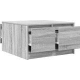 vidaXL Kavna mizica s predali siva sonoma 70,5x70x40 cm | Shoptok.si