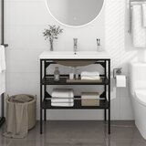  Okvir s ugrađenim umivaonikom crni željezni | shoptok.hr