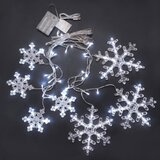 Brilagi LED Božićna zavesa 77xLED/3xAA/USB 3,8m pahuljice hladno bela | Eponuda.com
