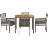  Vrtni set za objed 5 pcs Siva poliratan | Eponuda.com