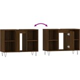 Ormarić za umivaonik smeđa boja hrasta 80x33x60 cm drveni | shoptok.hr