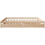 vidaXL okvir kreveta bez madraca 200 x 200 cm od masivne borovine | shoptok.hr