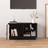 TV ormarić crni 70 x 34 x 40 cm od masivne borovine | shoptok.hr