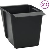  Kutije za cvijeće za Euro palete 12 pcs Crna 14 x 9 x 9,5 cm | shoptok.hr