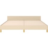  Posteljni okvir z vzglavjem krem 160x200 cm blago, (20906847) | Shoptok.si