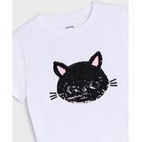 Sinsay Pamučna majica s ukrasnim šljokicama | shoptok.hr