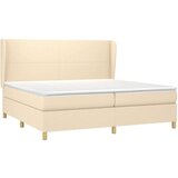  S oprugama i madracem krem 200 x 200 cm od tkanine | shoptok.hr