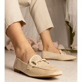 D/CEO UR/CEO Beige perforated women's moccasins with decoration Mensory | ePonuda.com