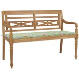  Klupa Batavia s jastukom s uzorkom lišća 150 cm od tikovine | shoptok.hr