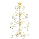 vidaXL Kovinsko božično drevesce Zlata 90 cm Jeklo s prašnim premazom | Shoptok.si
