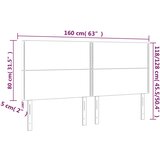  LED uzglavlje crno 160x5x118/128 cm od tkanine | shoptok.hr