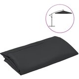  Zamjenska tkanina za konzolni suncobran 350 cm crna | shoptok.hr