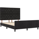 vidaXL Postelja Črna 140x190 cm Velur | Shoptok.si