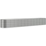 Furnova Visoka greda iz prašno premazanega jekla 512x80x68 cm srebrna, (21920110) | Shoptok.si