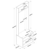 Hanah home hall Stand zidni čiviluk M16 2254 | ePonuda.com