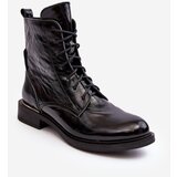 Kesi Comfortable insulated black ankle boots Patent Lemar Revin Cene