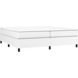  Okvir za krevet s oprugom bijela 200x200 cm od umjetne kože | shoptok.hr