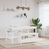  Klupa za hodnik bijela 100x28x45 cm masivno drvo bor | Eponuda.com