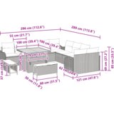 vidaXL Set Vrtne Sofe od 13 Dijelova s Jastucima Crna Poli Ratan Akacija, 2-Sjedalna Vrtna Sofa s Jastucima Crna Poli Ratan, 3 Dijelni Vrtni Set za Jelo s Jastucima Crna Poli Ratan Akacija | shoptok.hr