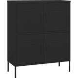Ormarić za pohranu crni 80 x 35 x 101,5 cm čelični | shoptok.hr