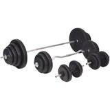  Klupa za vježbanje sa stalkom za utege i setom utega 120 kg | shoptok.hr