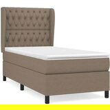  Box spring postelja z vzmetnico taupe 90x190 cm blago, (20791994) | Shoptok.si