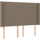  Krevet box spring s madracem LED smeđesivi 140x190 cm tkanina | shoptok.hr