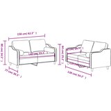  2-dijelni set sofa s jastucima smeđesivi od tkanine | shoptok.hr