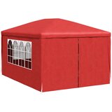 Šator za zabave 400 x 300 x 255 cm Crvena PE i čelik | shoptok.hr
