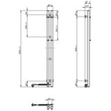  Električni sušač peškira sa termostatom SILOUETTE 70W 120x9 cm beli, desni | Eponuda.com