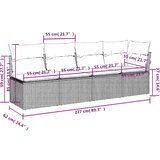 vidaXL 11-dijelni set vrtnih sofa od poliratana s jastucima sivi | shoptok.hr