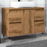 vidaXL Kopalniška omarica artisan hrast 80x33x60 cm inženirski les Cene