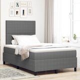 vidaXL Postelja z Box Spring z Matracem & LED Svetlim Svetlo Sivo 120x200 cm Igrača Tkanina u