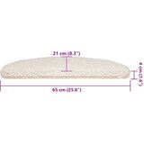  Prostirke za stepenice 30 kom 65x21x4 cm Bijele poluokrugle velike | shoptok.hr