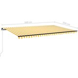  Tenda na ručno uvlačenje s LED svjetlom 500x350 cm žuto-bijela | shoptok.hr