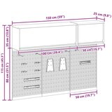  5-delna omara za orodje in set pegboard na steni, črna kovina, (22048518) | Shoptok.si