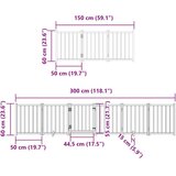 vidaXL Vrata za pse s vratašcima 9 panela sklopiva 450 cm drvo topole | shoptok.hr