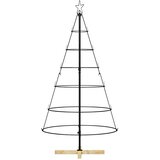  Božićno drvo u obliku čunja s stalakom Crna 154 cm Čelik | Eponuda.com