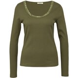 Orsay Women's Long Sleeve Khaki T-Shirt - Women's | Shoptok.si